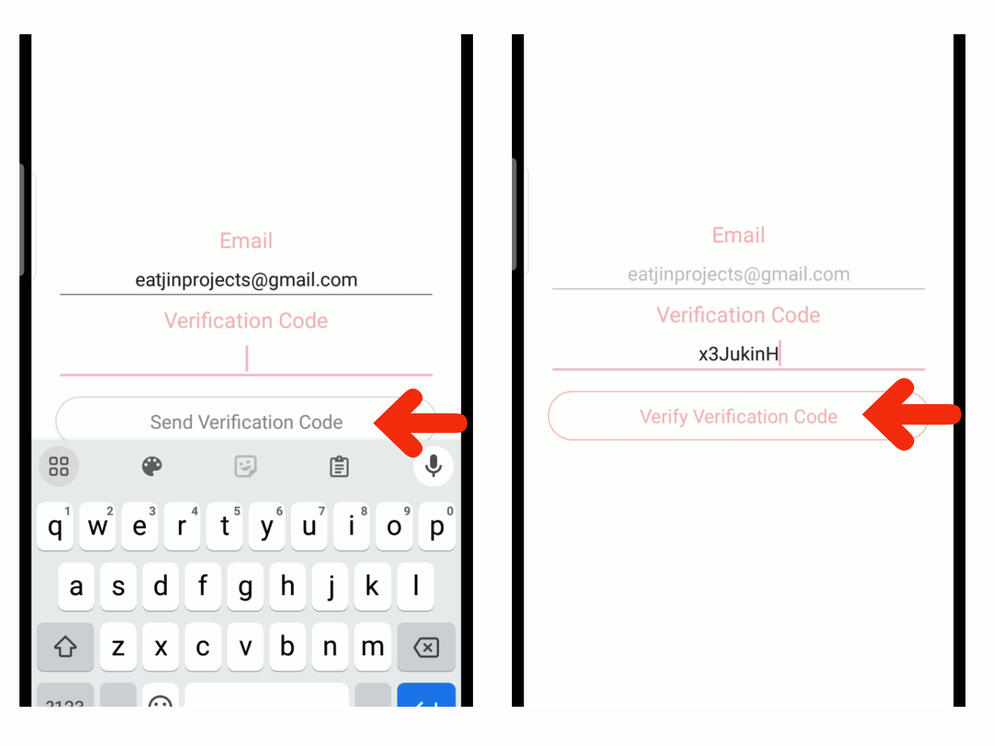 (11) Enter any gmail account just make sure it is not yet registered with Whosfan then click &#39;Send Verification Code.&#39; (12) Get your code from the email address that you used. Enter the verification code and hit &#39;Verify Verification Code&#39;.